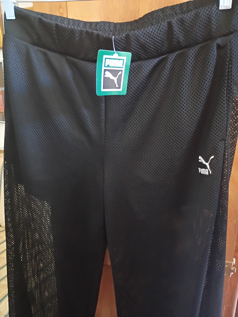 Puma Women's Black Mesh Athletic Bottoms